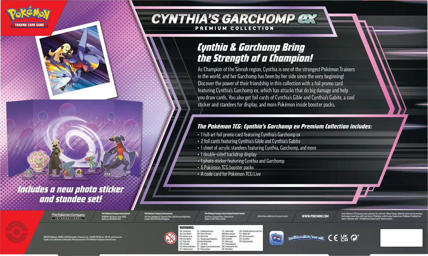 Pokémon: Cynthia’s Garchomp ex Premium Collection