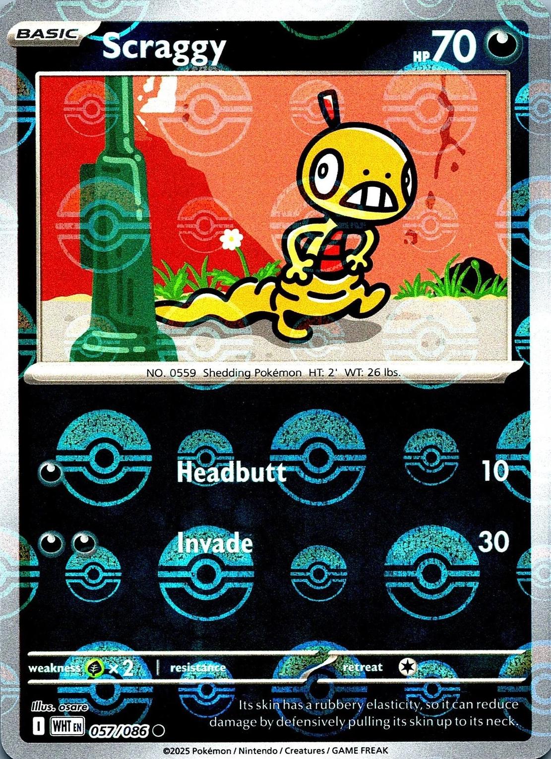 Scraggy (Poke Ball Pattern) - SV: White Flare (WHT)