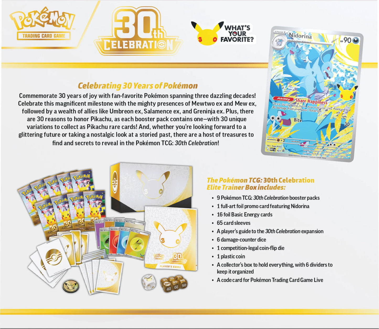 Pokémon TCG 30th Celebration - Elite Trainer Box