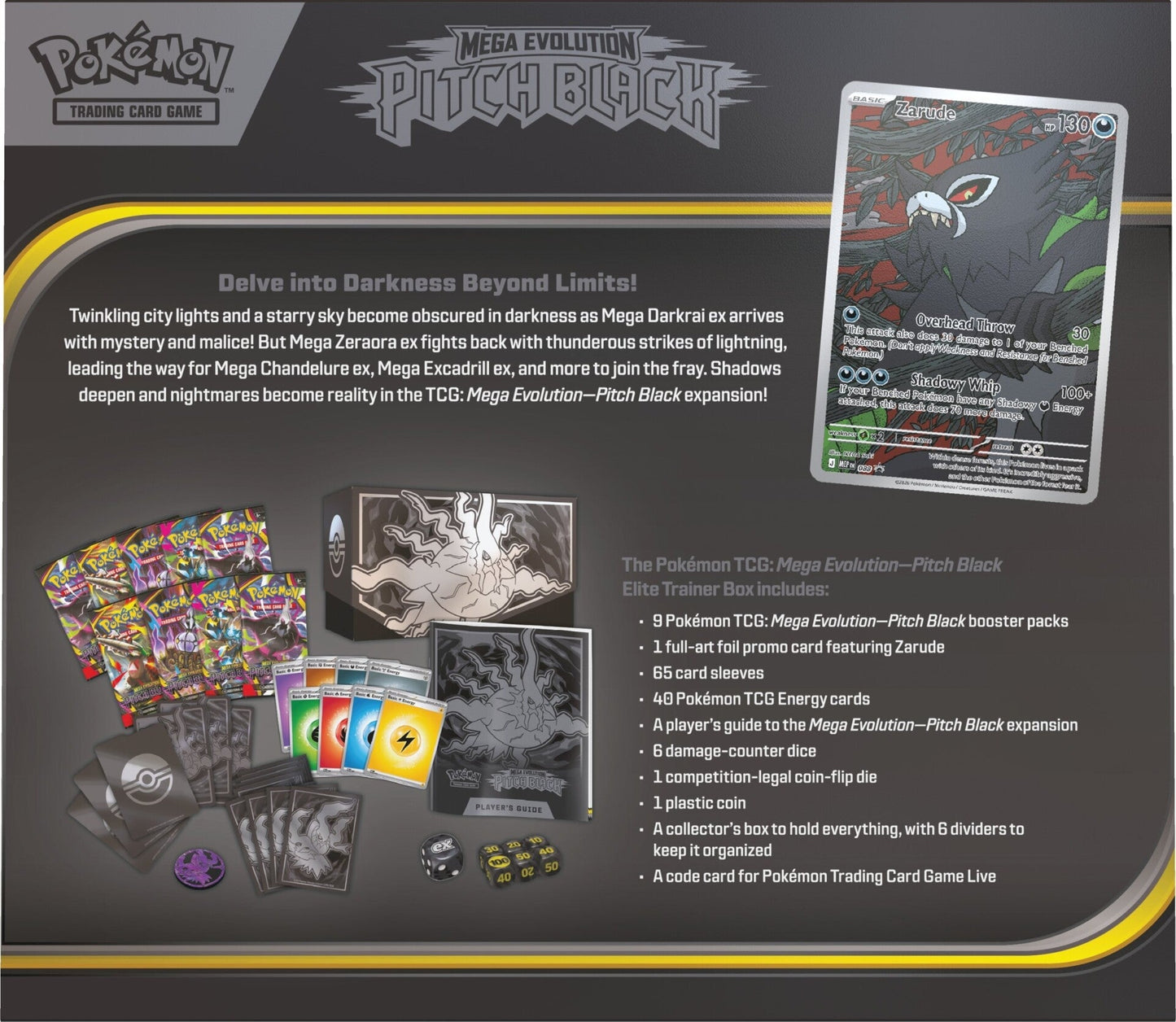 Pokémon: Mega Evolution—Pitch Black: Elite Trainer Box