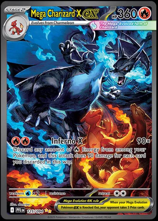 Mega Charizard X ex - 125/094 - ME02: Phantasmal Flames (PFL)